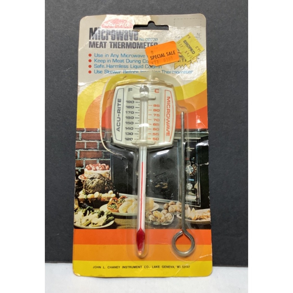 Vintage Acu-Right Microwave Meat Thermometer No.00770 USA